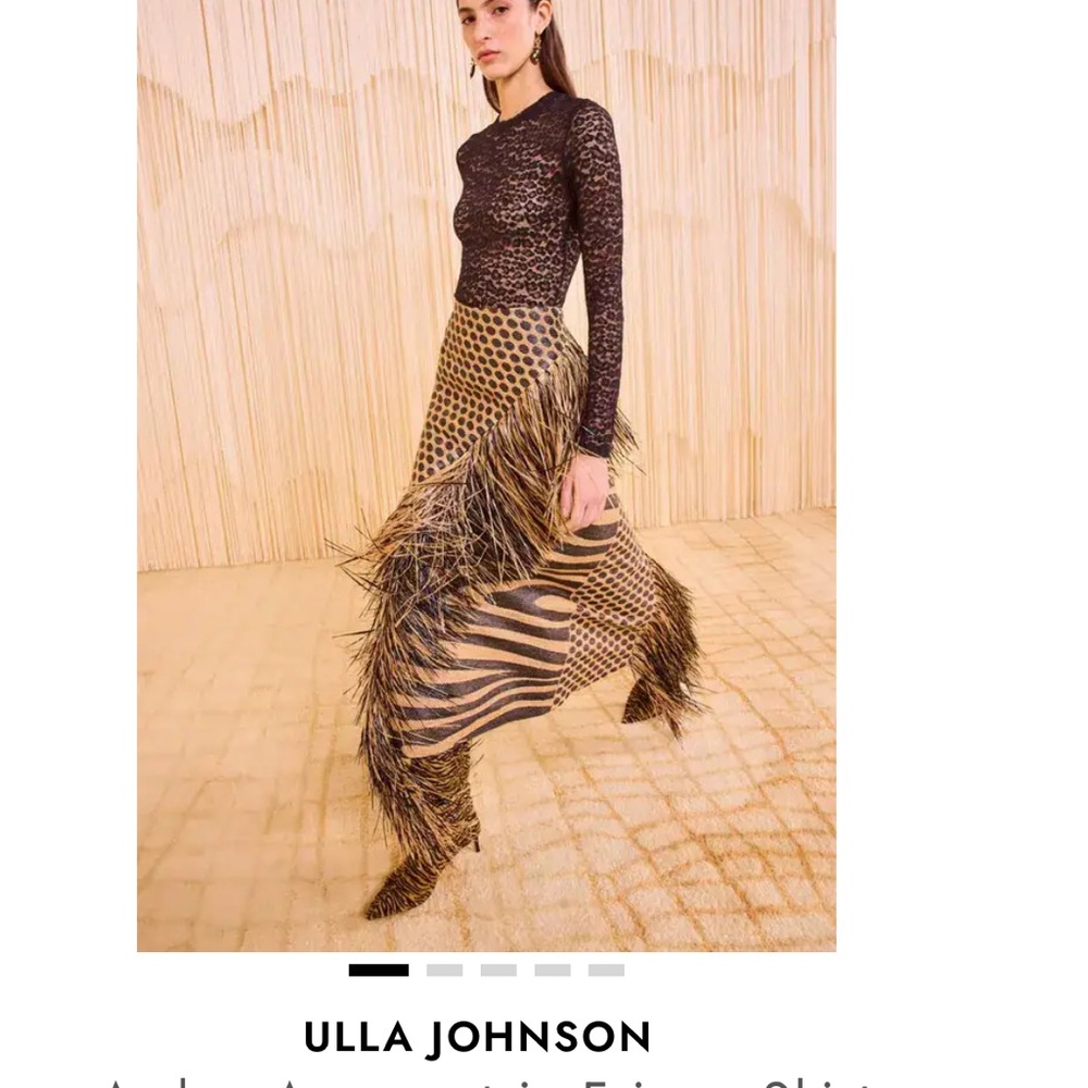 NWT Ulla Johnson Arden asymmetric fringe skirt